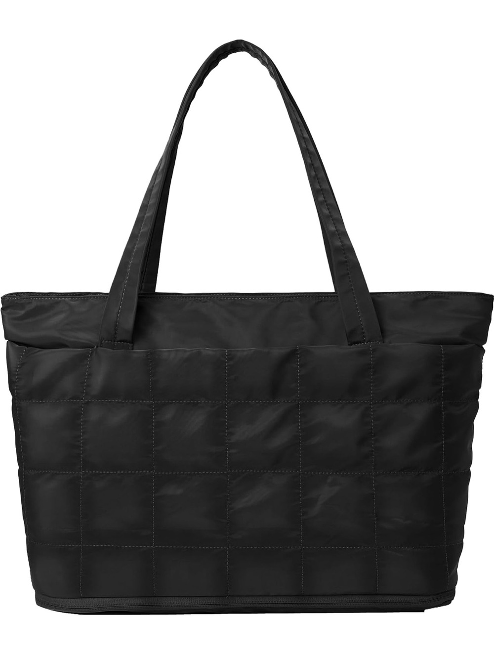 Lightweight Quilted Tote Bag Expandable Shoulder Bag with Zipper for Work
New